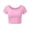 Rose Gold, variant on TAGOLD Womens Short Sleeve Round-Neck Blouses & Shirts Solid Color Cropped Round Neck Tee Top
