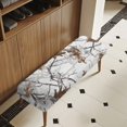 thumbnail image 4 of POLERO Dining Bench Cover, Stretch Bench Seat Covers Slipcover with Elastic Band Washable Rectangle Chair Protector for Dining Room, Bedroom, Patios (White Hunting Camo), 4 of 7