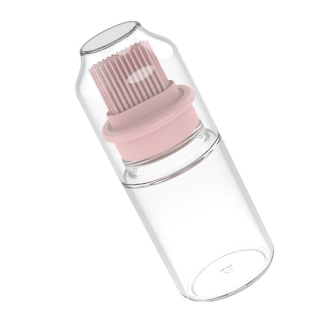 Injueey 1 Uds. Botella de silicona portátil con cepillo cepillos de aceite para parrilla aceite líquido pastelería herramienta de barbacoa para Cocina y Comedor rosa Injueey HA004674-01B