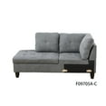 thumbnail image 5 of Hommoo L Shaped Couch Set Sectional Sofa Set, Flannel Living Room Furniture Sets, 4-Seat Couches and Sofa Set for Home, Apartment, Dorm, Dark Gray(No Ottoman), 5 of 8