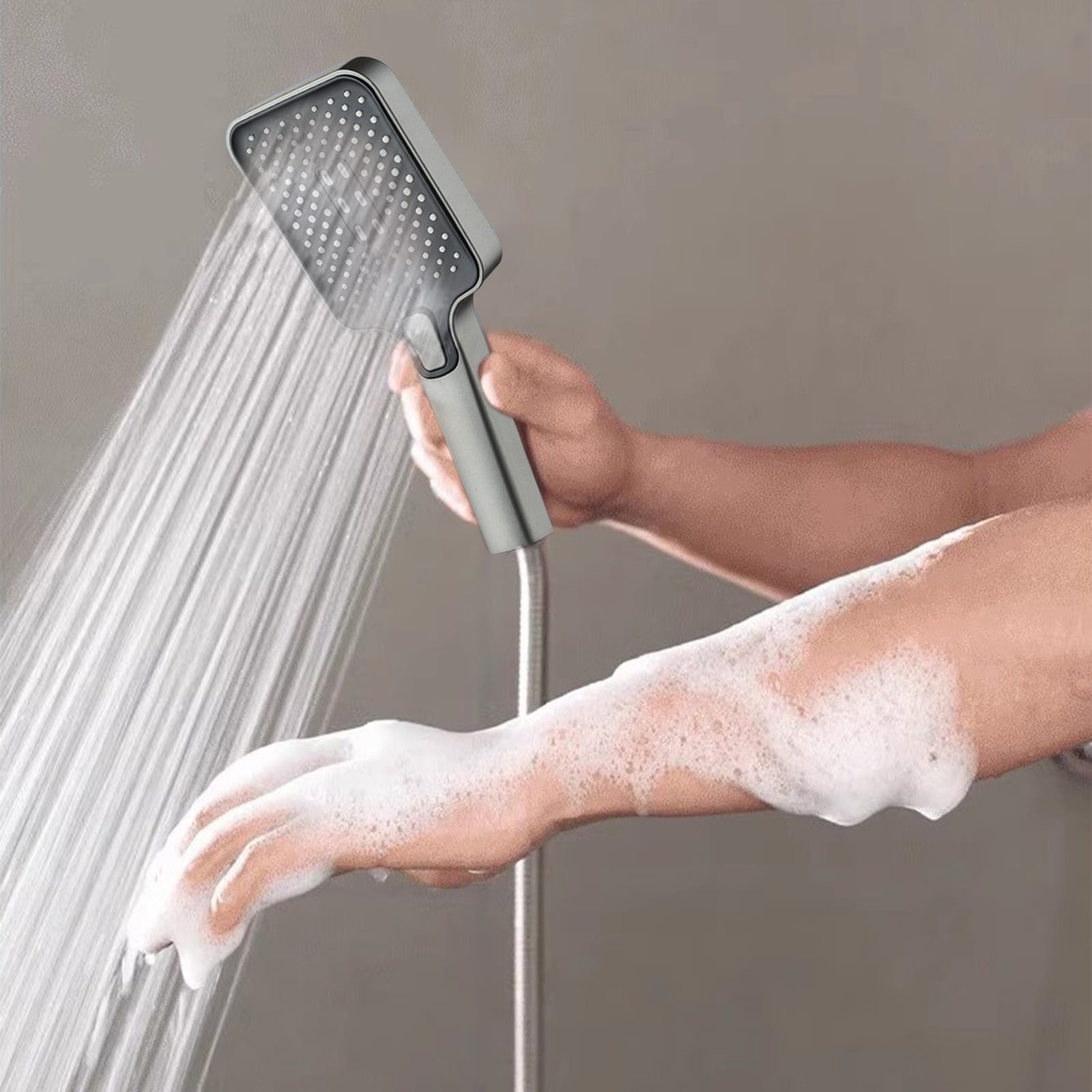 2024 Squares Shower Head With Handheld High Pressure 3 Spray Modes ...