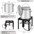thumbnail image 3 of Olla para hervir mariscos Feasto de 80 QT con kit de quemador de 100,000 BTU, 3 of 9