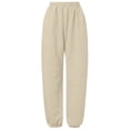 thumbnail image 6 of Toddler Girls pants Solid Color Trousers Winter Casual Sweat Straight Leg Fit Flowy Pants For Girls With Pocket Size 4-5T, 6 of 7
