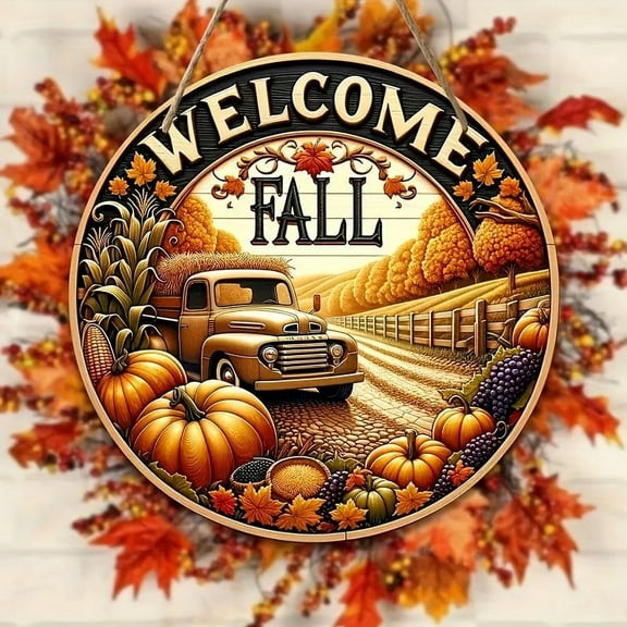 Rvasteizo Fall Decorations for Home, Halloween Thanksgiving Pumpkin Decoration Door Panel Wooden Crafts Home Decoration Hanging Holiday Decoration