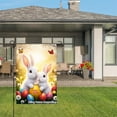 thumbnail image 3 of Easter Bunny Couple With Colorful Eggs And Butterflies Garden Flag For Home Outdoor Garden Yard Decor 12x18 Inch, 3 of 5