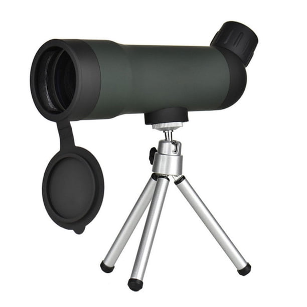 EeaseMX Telescopio monocular mini impermeable de 20 x 50 con visión nocturna y lente óptica, con trípode retráctil para camping y senderismo.