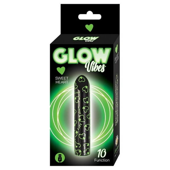 Nasstoys Glow Vibes Sweet Heart Bullet Vibrator, Black
