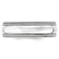 thumbnail image 3 of Primal Gold 14 Karat White Gold 7mm Double Milgrain Comfort Fit Band Size 9, 3 of 5