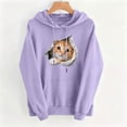 thumbnail image 6 of Josdec Women's Cute Animal Print Drawstring Hoodies Long Sleeve Kangaroo Pocket Casual Pullover Sweatshirt S-2XL, 6 of 6
