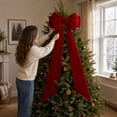 thumbnail image 6 of Clearance!! Oversized Christmas Bow Holiday Decoration for Trees Wreaths and Doors, 6 of 6