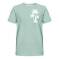 thumbnail image 3 of Men's Graphic T-Shirt Palm Tree Patterns Solid Casual Tee Shirt Summer Loose Fit Short Sleeve Beach Shirts, 3 of 5