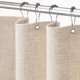 thumbnail image 1 of Cortina de ducha XOGUIBO mezcla de lino 183 x 183 cm beige, 1 of 7