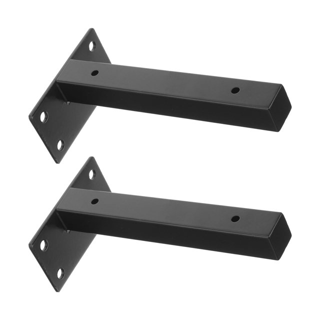 2 soportes de estante flotantes de metal, soportes de estantería industriales para acero inoxidable