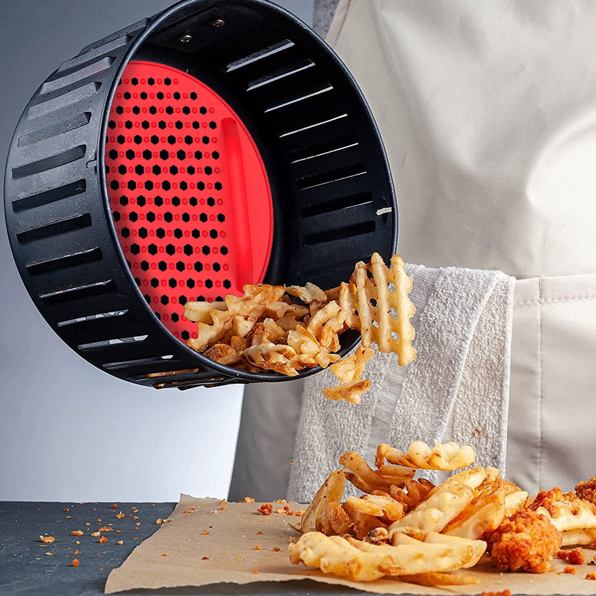 Air Fryer Silicone Roasting Mat, Silicone Baking Mat & Oven Liner