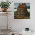 thumbnail image 5 of Pieter Bruegel The Elder The Tower of Babel Painting Art Poster Wall Art Picture Painting Poster Canvas Print Posters Artworks Bedroom Living Room Decor 28x28inch(70x70cm), 5 of 5