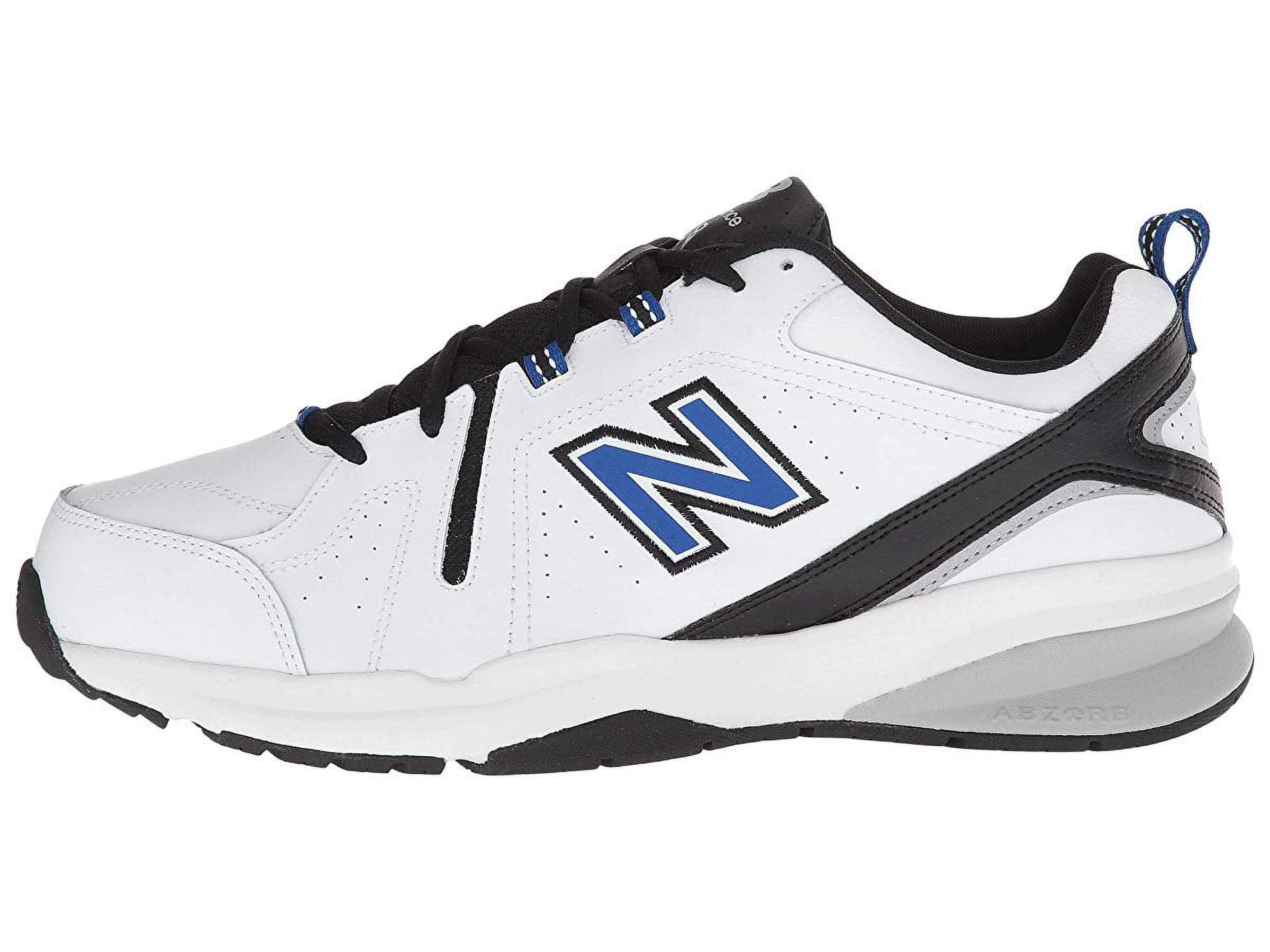New Balance® (Men\'s 12 D) MX608v5‎ Training Sneakers in White/Team Royal New Balance 608 White Navy Mens Casual Comfort Training  main image 4