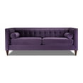 thumbnail image 2 of Jack 84" Tufted Tuxedo Sofa Double Cushion Purple, 2 of 16