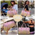 thumbnail image 4 of Garronmavis Large Quilted Duffle Bag for Women, Ice Cream Waffle Print Weekender Bag Overnight Travel Gym Dance Bag with Zipper Pockets Carry On Travel Bag for Trips, Sports, 4 of 7