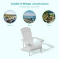 thumbnail image 7 of Sonerlic 4 Pack Outdoor HIPS Adirondack Fire Pit Chair for Patio, Deck and Garden,White, 7 of 7