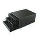 thumbnail image 1 of Caja de almacenamiento de archivos de cuero de tipo de escritorio de tipo cajón de 1pc (negro), 1 of 4