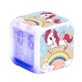 thumbnail image 1 of Reloj digital LED con forma de unicornios, cuadrado, con función de despertador, 1 of 4