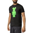 thumbnail image 3 of HEADS OR TAILS Mens Rhinestone Tee Neon Green Bear, Black, XL, 3 of 4