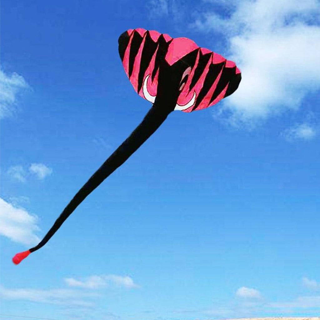 ZPAQI Nylon Long Tail Kite Large 3D Elephant Wind Kite Parent-Child Entertainment Toy