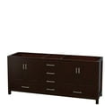 thumbnail image 2 of Wyndham Collection Sheffield 80" Metal Double Bathroom Vanity in White/Espresso, 2 of 3