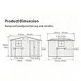 thumbnail image 5 of JXXRZ 10x8 FT Outdoor Metal Storage Shed, Lockable Garden Tool Shed with Windows, Double Doors, Brown&Black, 5 of 9