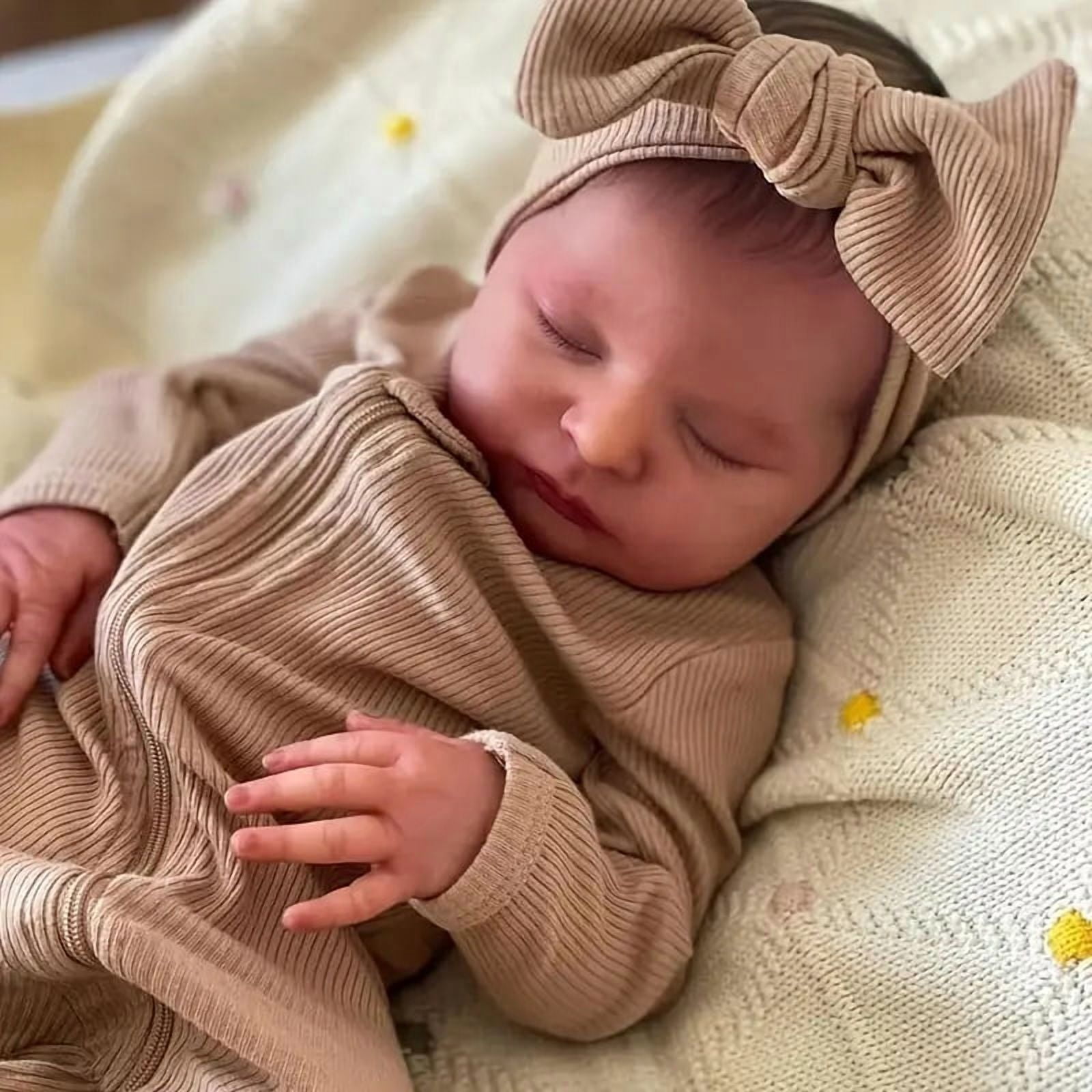20 Inch Laura  Lifelike Soft Cloth Body Reborn Baby Doll - Realistic Hand Painted Facial Features Real Baby Doll - Gift for Kids Age 3+