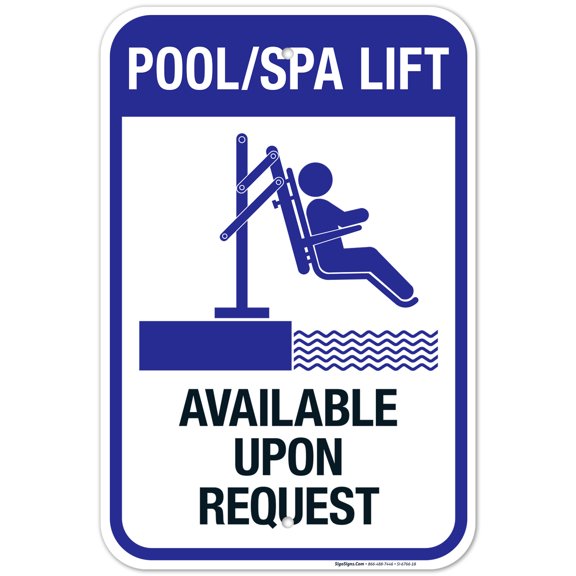 Notice Available Upon Request Sign, Pool Sign,