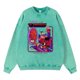 thumbnail image 4 of Sudadera con capucha de algodón estilo hip hop de gran tamaño para hombre, estilo vintage, desgastado, con estampado de Portal To The Cat Dimension, 4 of 4