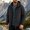 Black, variant on Mens Heavyweight Padded Jacket Hooded Water-Repellent Workwear Outdoor Winter Coat with Pockets