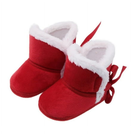 

Fymall Infant Baby Boy Girl Boots Soft Sole Crib Boots Toddler Warm Shoes