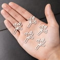 thumbnail image 6 of Silver Cross Pendant Craft Charm for DIY Jewelry Making， Stainless Steel Hollow Ornament for Bracelet Necklace Accessories， Handmade Craft Supplies for Gift Decor(Silver,5 Pcs), 6 of 6