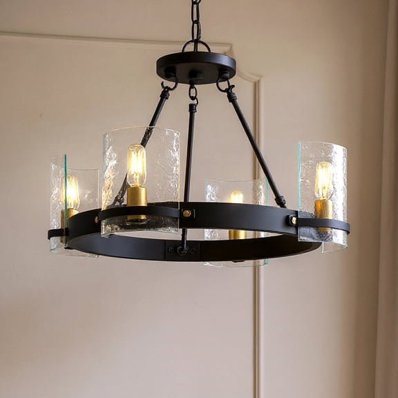 Luxury Tuscan Chandelier, Matte Black, UQL6141