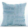 thumbnail image 1 of Pillow Cover, 22x22 inch (55x55 cm) Pillow Cover, Light Blue Pillow Cover, Textured Pintucks Solid Pillowcase, Cotton Linen Square Cushion Cover, Patchwork - Open To The Sky, 1 of 3