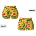 thumbnail image 5 of Fotbe Colorful Vegetables Seamless Shorts, Womens Workout Shorts High Waist Stretch Booty Short for Gym/Yoga/Running/Biking-, 5 of 9