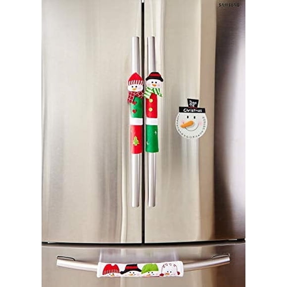 Fundas para mangos de electrodomésticos de cocina en forma de muñeco de nieve ienjoyware