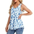 thumbnail image 4 of Summer Tank Top for Women Plus Size Tank Top Boho Floral Loose Camisole Casual Flowy Tops Scoop Neck Blouses, 4 of 7