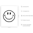 thumbnail image 2 of HAUS AND HUES Smiley Face Poster White Wavy Smiley Cool Posters for Room Aesthetic Dope Paintings Edgy Poster Black and White Prints Wall Posters Aesthetic Cool Posters (16” x 20” Unframed), 2 of 6