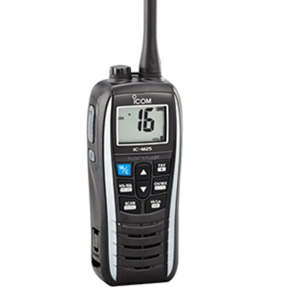 8" M25 Floating VHF Radio 5W in Pearl White