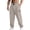 Khaki, variant on cocolona Mens Casual Loose Cargo Pants Elastic Waist Drawstring Straight Gym Workout Running Joggers with Pockets