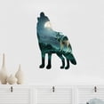 thumbnail image 1 of Adhesivo de pared autoadhesivo Howling Wolf Moon, PVC, 30 x 60 cm, 1 of 3