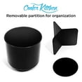 thumbnail image 5 of Extra Large and Sturdy Rotating Black Utensil Holder caddy with No-Tip Weighted Base, and gripped Insert Rust Proof and Dishwasher Safe Kitchen Utensils Holder and cutlery Holder, 5 of 5