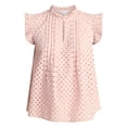 thumbnail image 6 of Time and Tru Women's Cotton Eyelet Top with Short Flutter Sleeves, Sizes XS-XXXL, 6 of 6