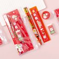 thumbnail image 2 of Hxlamzoo Christmas Themed Stationery Set with Transparent PVC Pouch - 5-Piece Festive Pencil Kit Includes Eraser, Sharpener & Ruler, Holiday Gift for Students & Office Use, 2 of 4