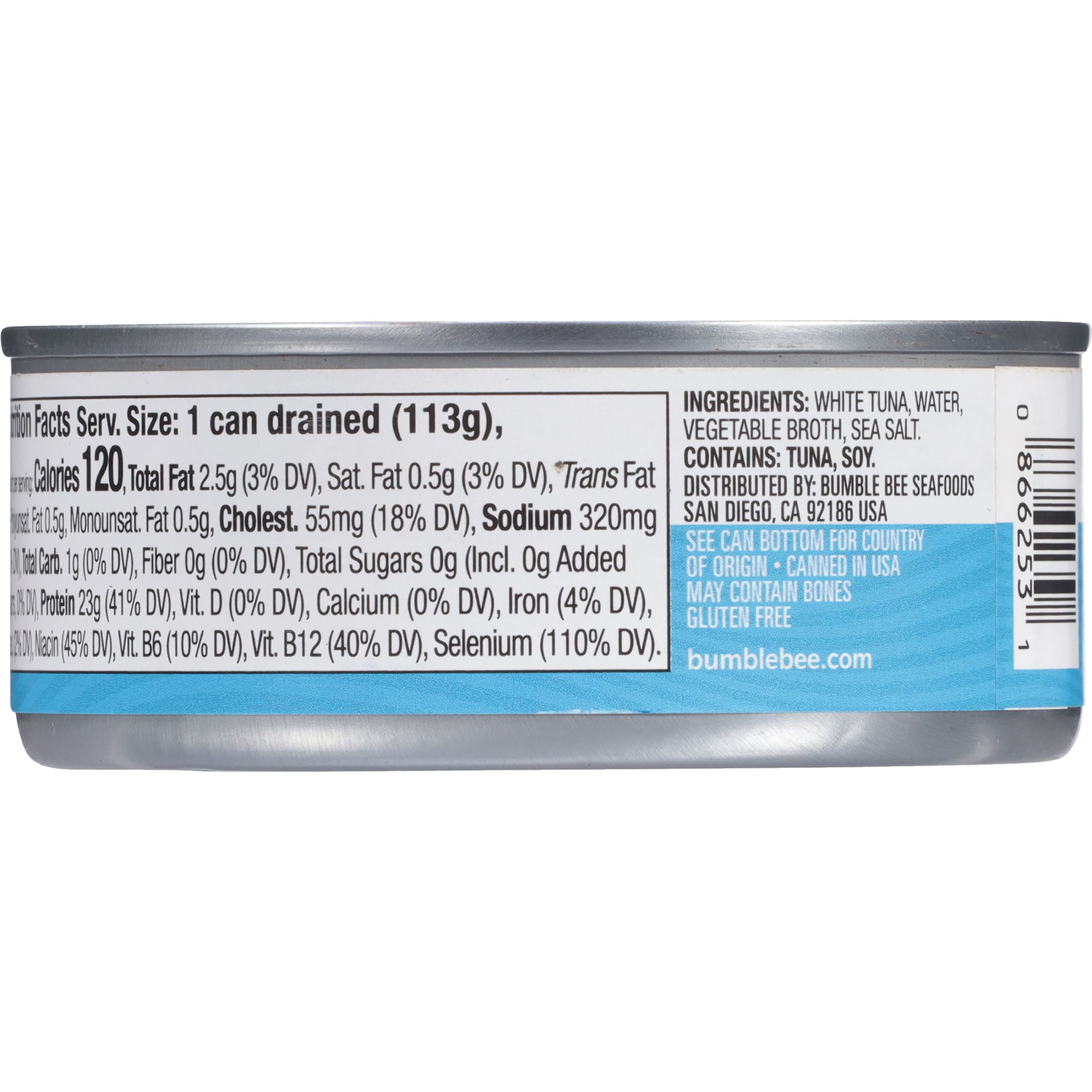 (24 pack) Bumble Bee Chunk White Albacore Tuna in Water, Wild Caught, Gluten Free, 23g Protein per Serving, Shelf Stable Can, 5 oz