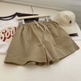 thumbnail image 2 of Pantalones cortos casuales Rimocy con cordón ajustable para mujer, pantalones cortos de cintura alta de color liso de verano 2023 para mujer, pantalones cortos rectos sueltos para mujer, 2 of 5