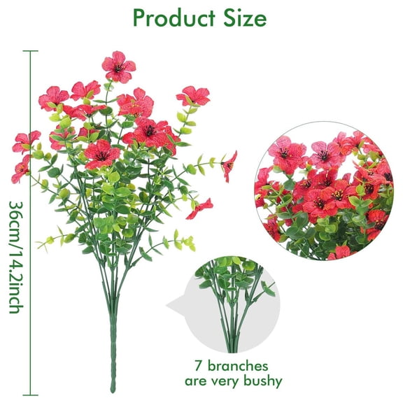 Shipiny Violet Artificial Flowers Simulation Plants Wall Hanging Ornament, Realistic Fake Floral Greenery for Home Living Room Bedroom Wall and Indoor Home Decoration, F